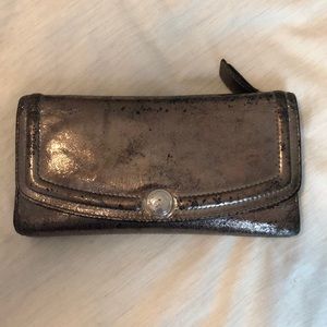 Silver coach wallet